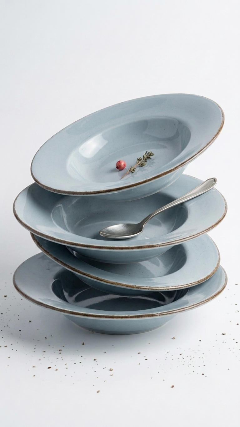 Grey Pasta Plate - 27 Cm