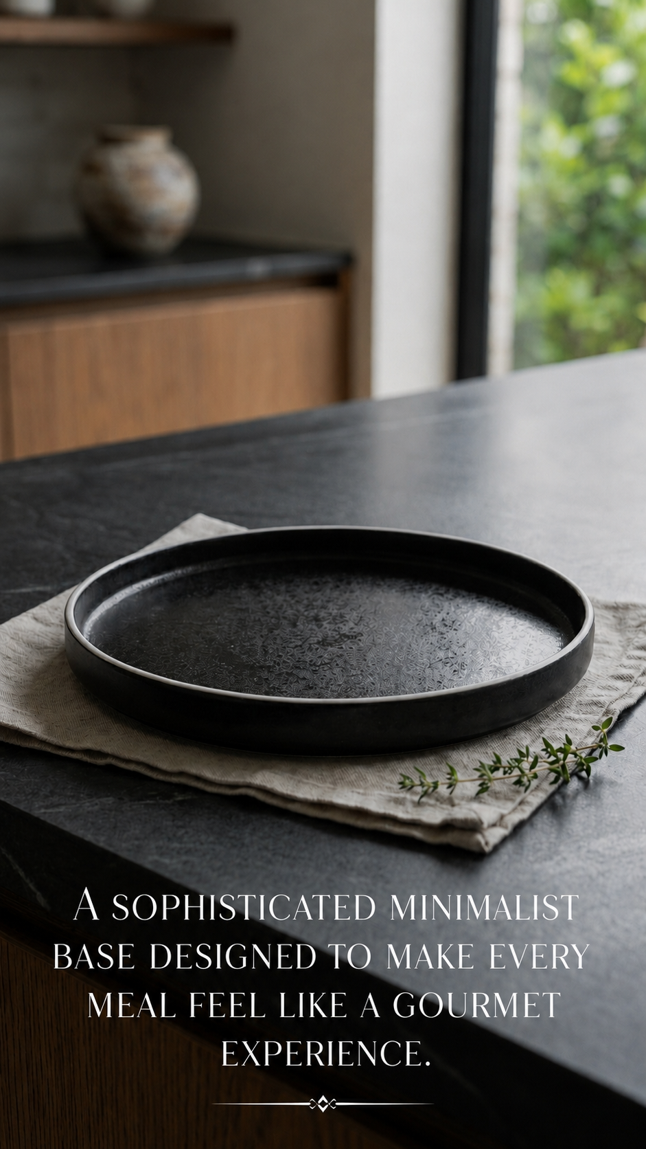 Black Edge Plate - Set of 2 (20 cm) Available in 2 Colours