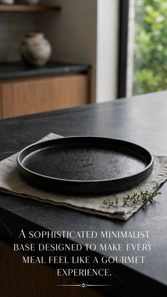 Black Edge Plate - Set of 2 (20 cm) Available in 2 Colours
