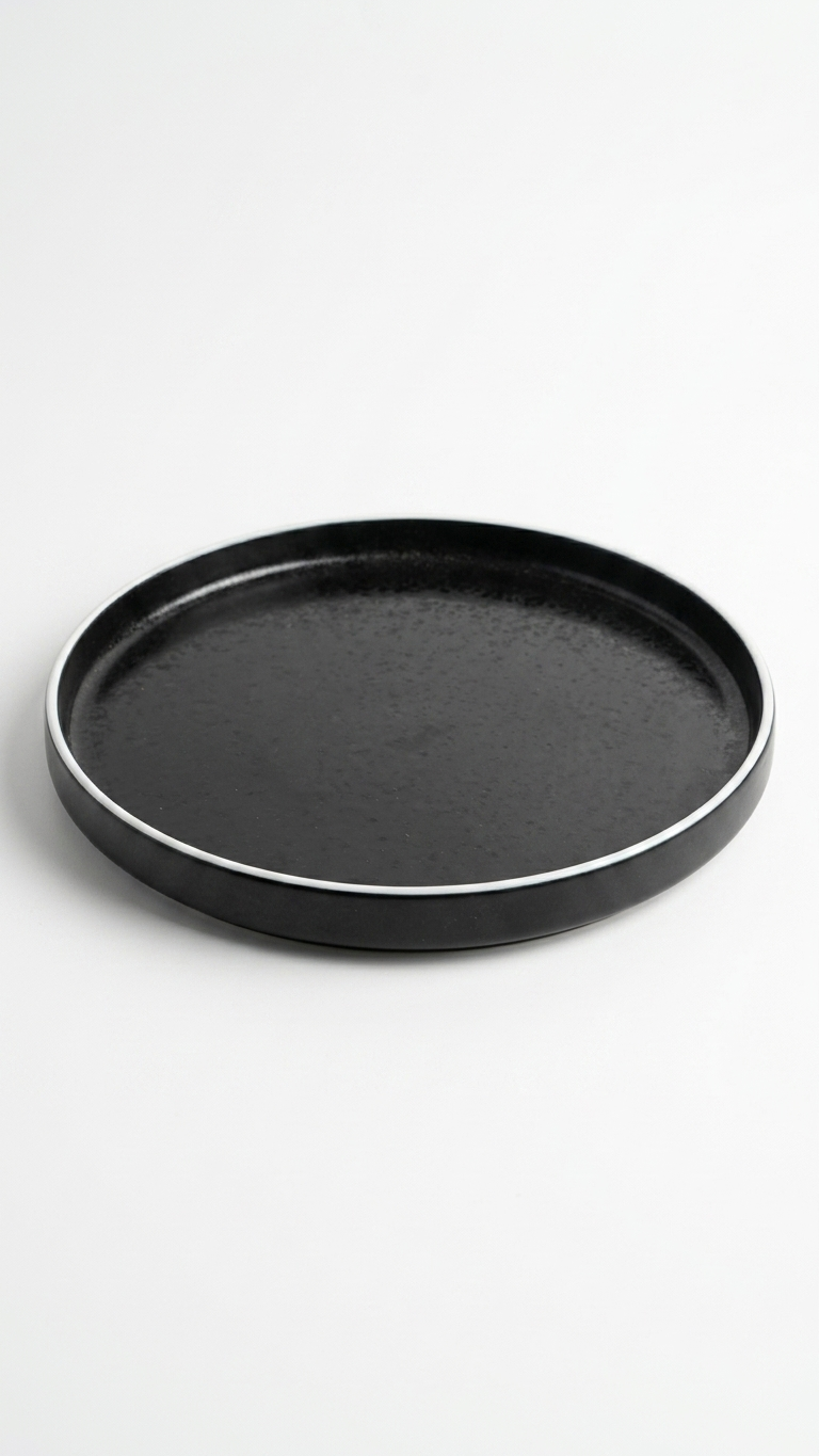 Black Edge Plate - Set of 2 (20 cm) Available in 2 Colours