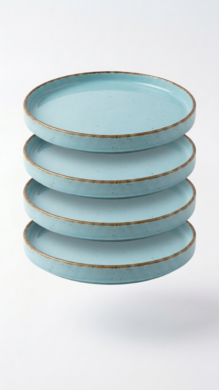 Aqua Blue Edge Plate - Set of 2 (20 cm) Available in 2 Colours
