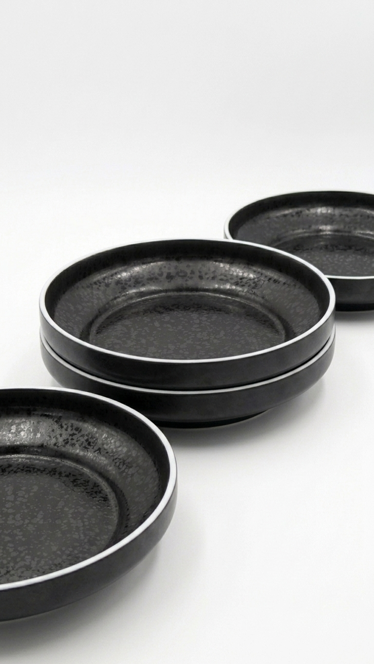 Black Deep Coupe Bowl - 20 cm